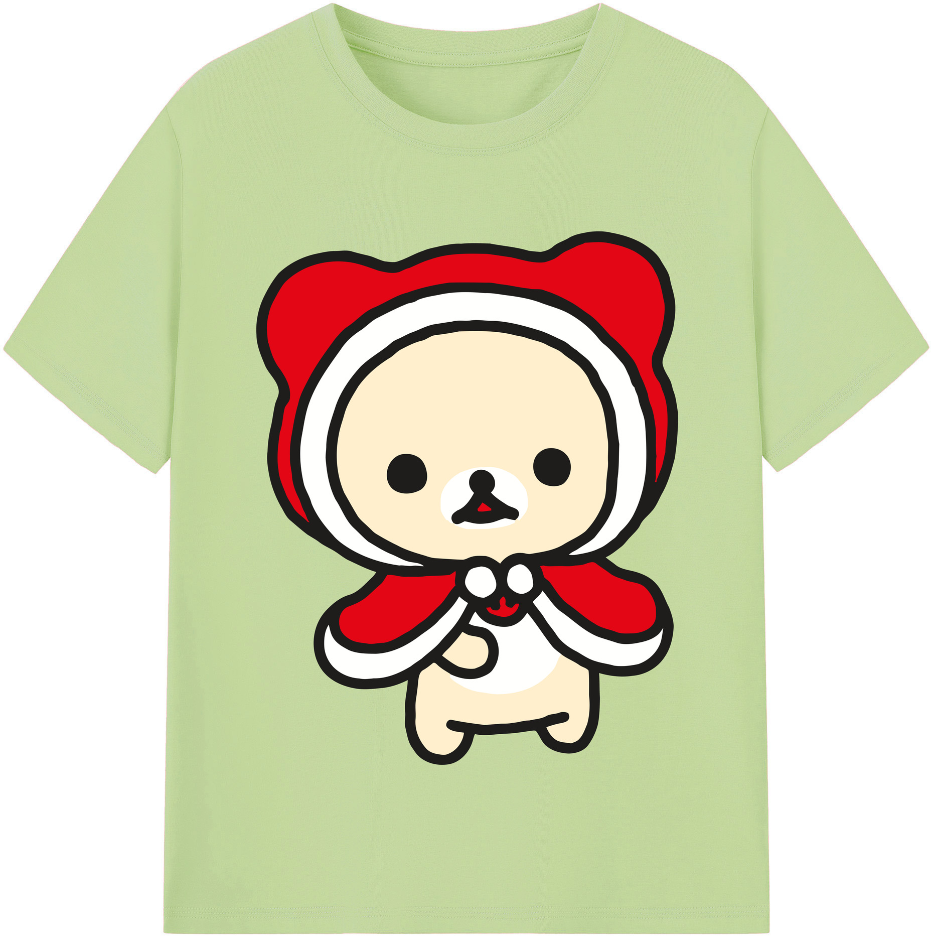（画像用） リラックマ リラックマ キイロイトリ Rilakkuma Korilakkuma Kiiroitori 綿100％半袖Tシャツ（フロントプリント）